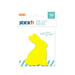 Stick'n Самозалепващи листчета 60/50, жълти, 50 листа, зайче