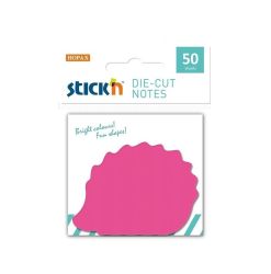 Stick'n Самозалепващи листчета 50/70, лилави, 50 листа, таралеж