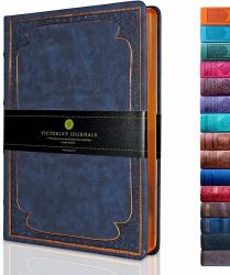 Victoria Тефтер Old Book А5 син, V1176