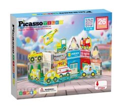Picasso Магнитен конструктор Коли в града 26 части, PTQ24