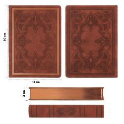 Victoria's Journals Тефтер Old Book А5 тъмно кафяв, V3476