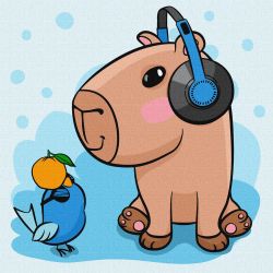 Ideyka Комплект оцветяване по номера - Capybara