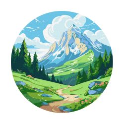 Ideyka Комплект оцветяване по номера - Планински пейзаж