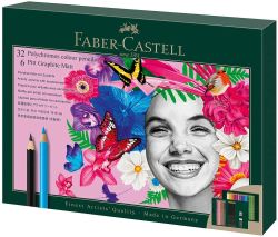 Faber-Castell Комплект моливи Polychromos & Pitt Graphite 40 части, 210053