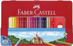 Faber-Castell Цветни моливи в метална кутия 48 цвята
