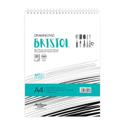 Drasca скицник Bristol Sketch Pad 20 листа 200 гр. А4