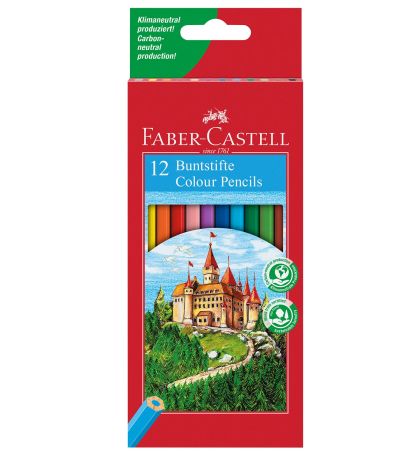 Цветни моливи Faber-Castell замък 12 цвята 