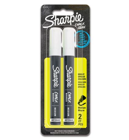 Sharpie Комплект тебеширени маркери 2 броя, бели