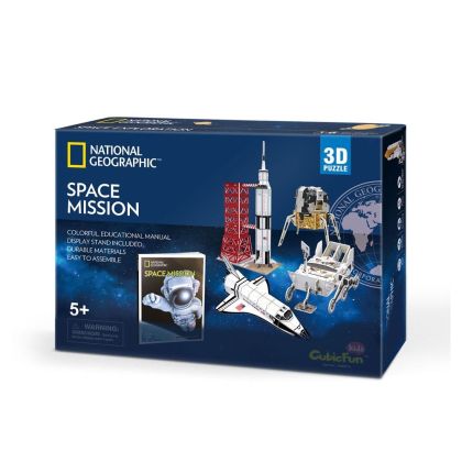 Cubic Fun 3D Пъзел National Geographic Космическа мисия Space Mission 80 части, DS0971h