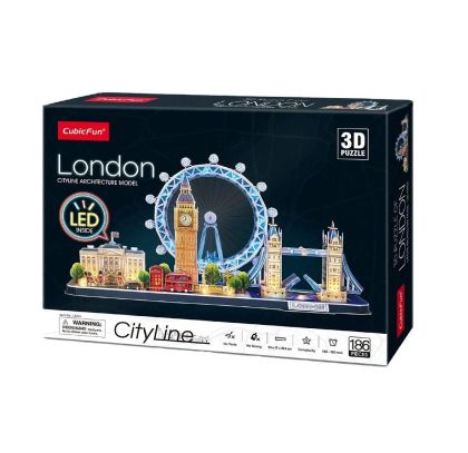 Cubic Fun 3D Led Пъзел City Line London 186 части, L532h