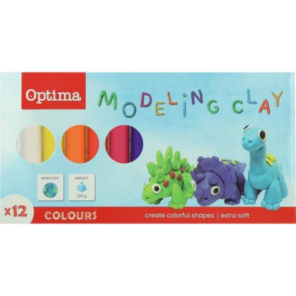 Optima Пластилин 12 цвята