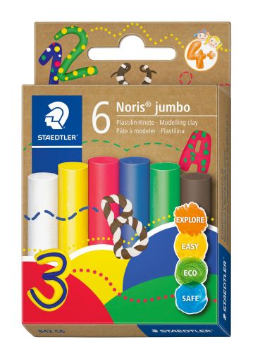 Staedtler Пластилин Noris Jumbo Basics 6 цвята