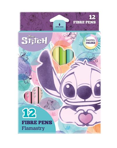 Stitch Флумастери 12 цвята пастел, 91996PTR