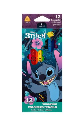Stitch Цветни моливи 12 цвята, 54786PTR