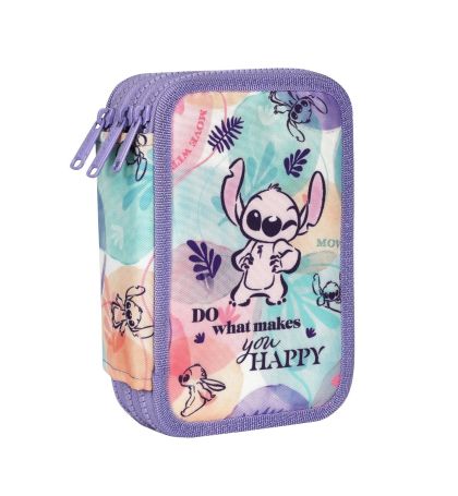 Coolpack Зареден несесер Stitch Pastel с 3 ципа