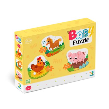 Dodo Пъзел 3 в 1 Фермата, 300394