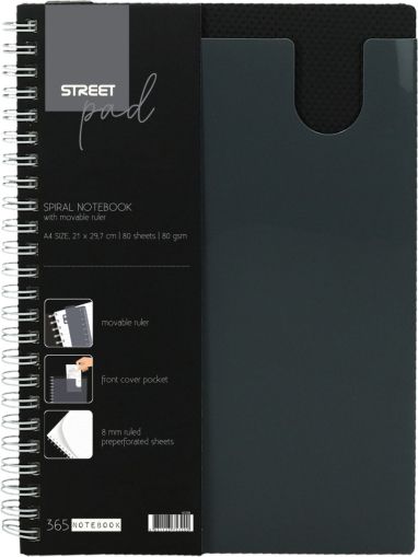 Street тетрадка със спирала Street Pad Office А4 80 листа ШР, 67238