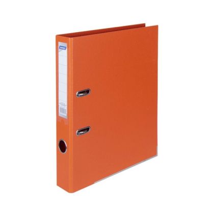 Dinel Класьор с метален кант A4 PP 5 см. - оранжев