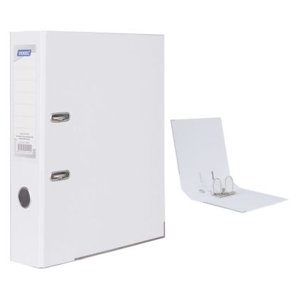 Dinel Класьор с метален кант A4 PP 8 см. - бял