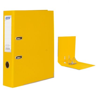 Dinel Класьор с метален кант A4 PP 8 см. - жълт