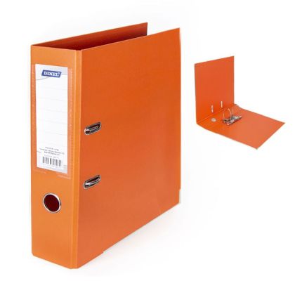 Dinel Класьор с метален кант A4 PP 8 см. - оранжев