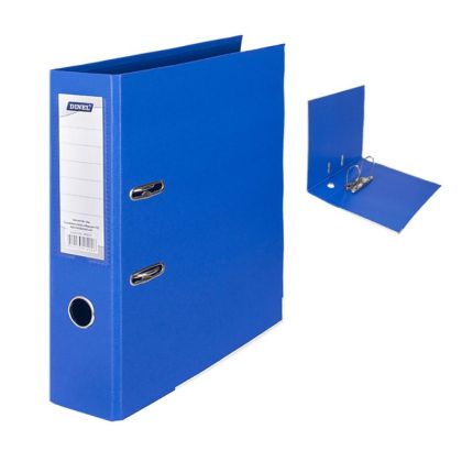 Dinel Класьор с метален кант A4 PP 8 см. - син
