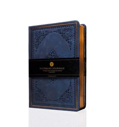 Victoria's Journals Тефтер Old Book 12/17 тъмно син, V1185