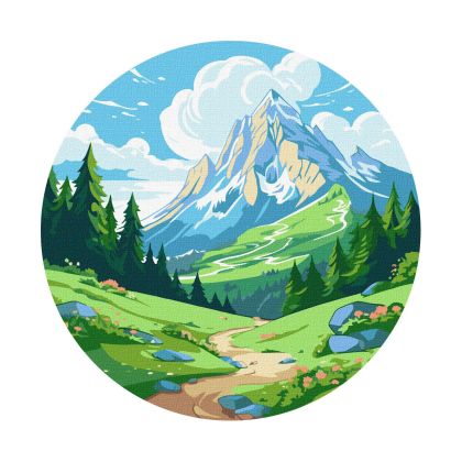 Ideyka Комплект оцветяване по номера - Планински пейзаж