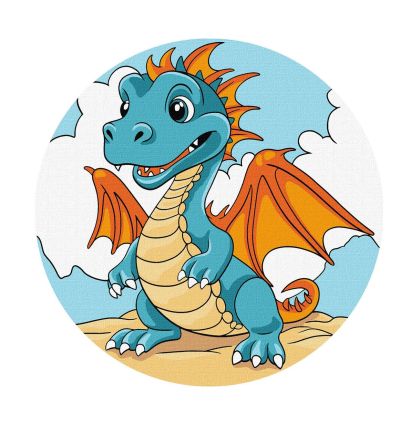 Ideyka Комплект оцветяване по номера - Дракон