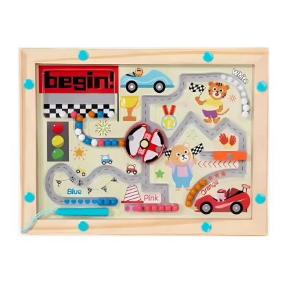 Дървена магнитна игра Лабиринт, 084460