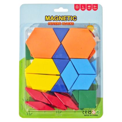 Магнитни геометрични фигури големи 48 броя, 081345