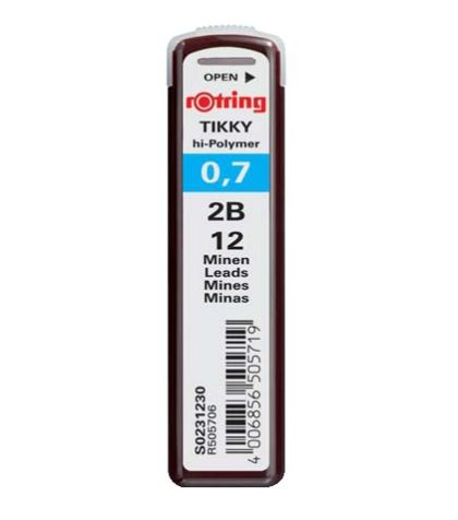 Rotring Графити за автоматичен молив Tikky 0.7 2B