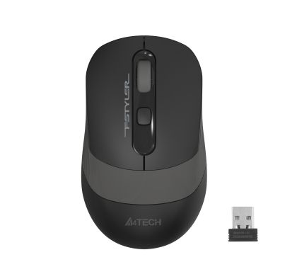 A4Tech Безжична мишка FG10S, черна/сива