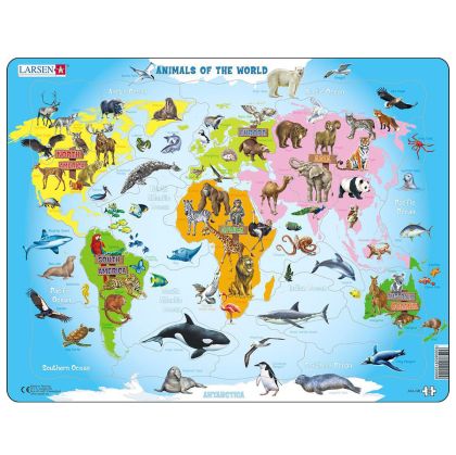 Larsen Maxi пъзел Животните в света, 28 части 
