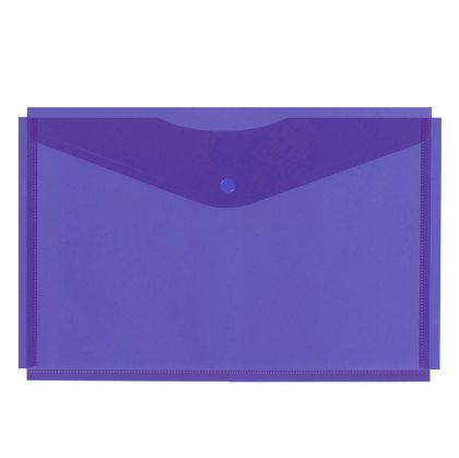 Oz прозрачна цветна папка с копче - лилава, 11581