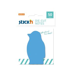 Stick'n Самозалепващи листчета 70/40, сини, 50 листа, пингвин 