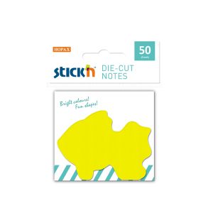 Stick'n Самозалепващи листчета 50/70, жълти, 50 листа, рибка