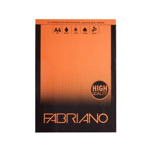 Fabriano цветен копирен картон, A4, 160 g/m2, 50 листа, оранжев