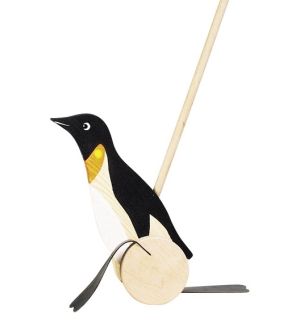 Goki Дървена играчка за бутане Пингвинче, WP005