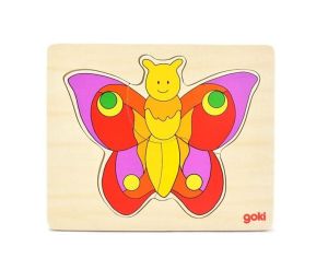 Goki Многослоен дървен пъзел Пеперуда, 57899