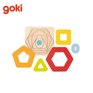 Goki Многослоен дървен пъзел Форми, 57421
