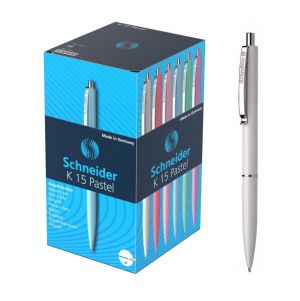 Химикалка Schneider K15 M, синя, пастелни цветове