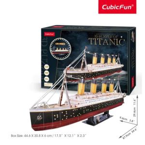 Cubic Fun 3D Led Пъзел Кораб Titanic 266 части, L521h