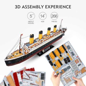 Cubic Fun 3D Led Пъзел Кораб Titanic 266 части, L521h