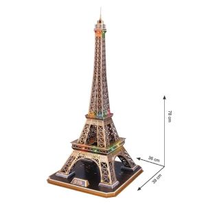 Cubic Fun 3D Led Пъзел Eiffel Tower 84 части, L091h