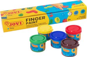 Боя за рисуване с пръсти Jovi 5 цвята 