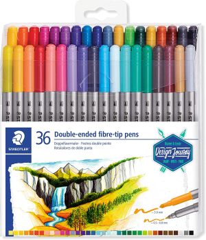 Staedtler Комплект маркери 36 цвята двувърхи, 3200