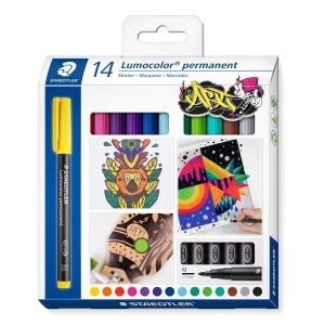 Staedtler Комплект перманентни маркери Lumocolor OHP M 317, 14 цвята 
