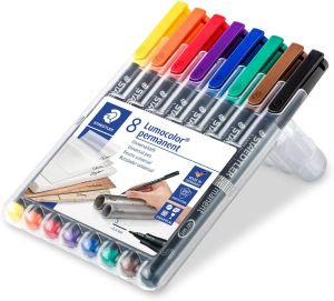 Staedtler Комплект перманентни маркери Lumocolor OHP S 313, 8 цвята в кутия 