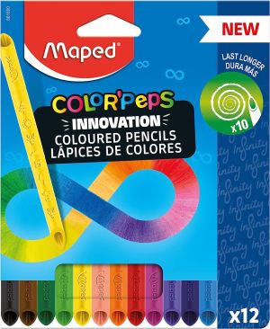 Цветни моливи Maped Color Peps Infinity 12 цвята 